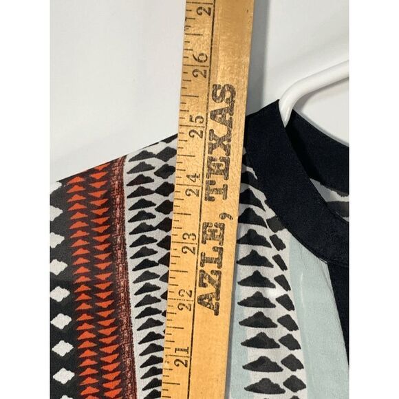 Sanctuary Long Sleeve V Neck Sheer Blouse Size Medium - Picture 8 of 9